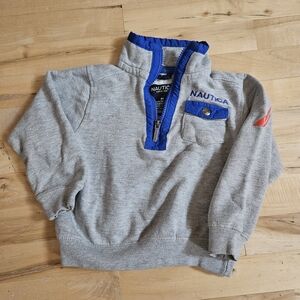 Nautica Gray Sweatshirt with Royal Blue Trim